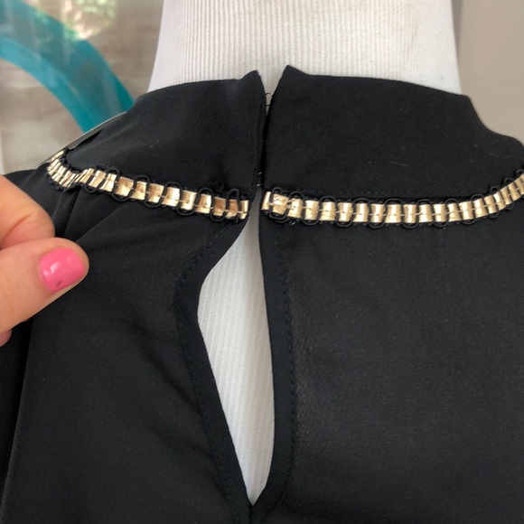 Kay Celine Black Top with gold embroidery - Picture 4 of 5